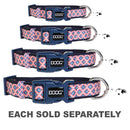 Doog Gromit Collar (Navy Blue w/ Red Chevron)