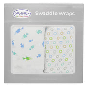 Silly Billyz Muslin Galapagos Swaddle Wrap 2pk