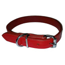 Leather Plain Collar (Red)