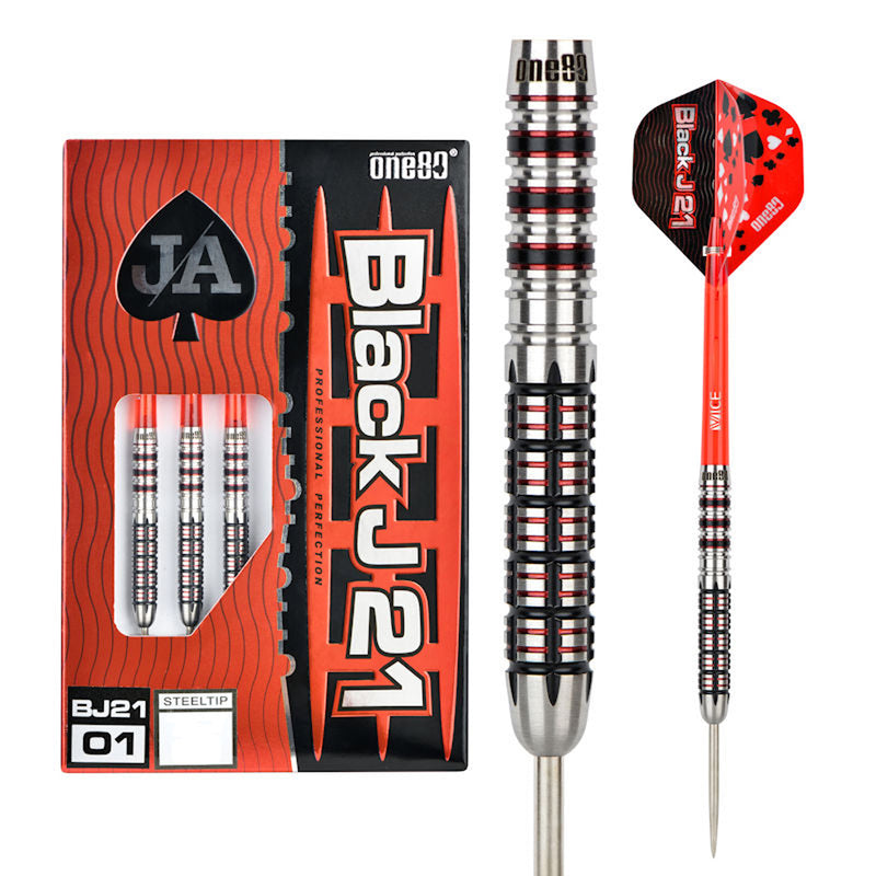 One80 J21 01 Darts 21g (Black)
