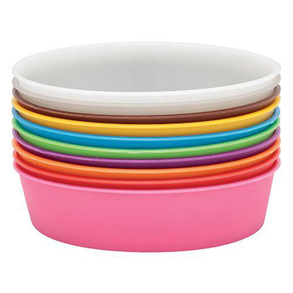 Plastic Painting Bowls 13cm 10pcs