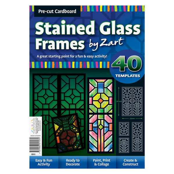 Cardboard Stained Glass Frames 20pcs