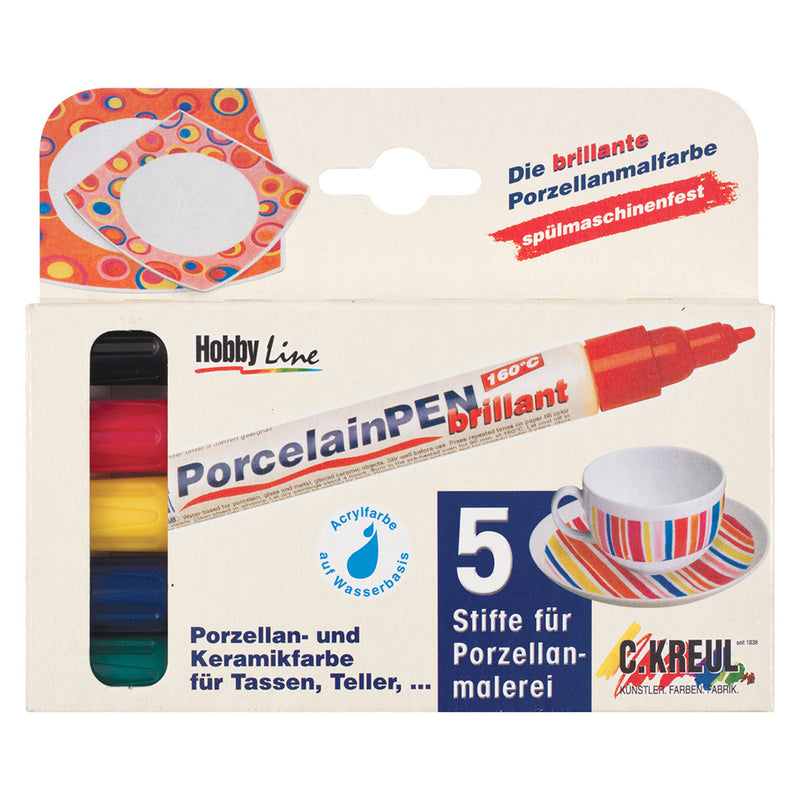 Kreul Porcelain Markers 5pcs