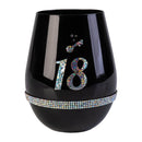 Black Luxe Birthday Stemless Wine Glass