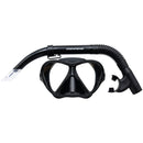 Stealth Adult Silicone Mask & Snorkel Set (Black)