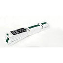 Yamasaki White Martial Arts Belts with Green Stripe