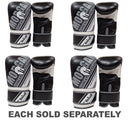 Morgan Aventus Leather Curved Bag Mitts (Black/White)