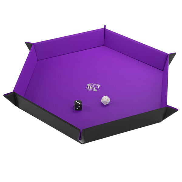 Gamegenic Magnetic Dice Tray Hexagonal (Black/Purple)