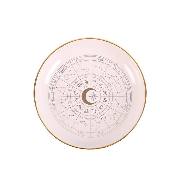 Astrology Wheel Trinket Dish Off White