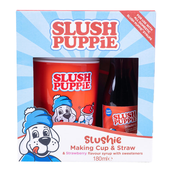 Slush Puppie Making Cup & Syrup Set (Strawberry)