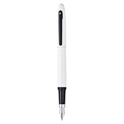 Sheaffer VFM White Lacquer and Black Fountain Pen
