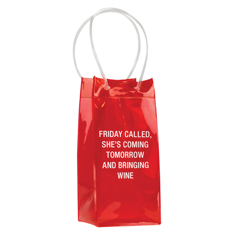 Say What PVC Wine Tote