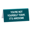 Panneau de bureau Dites quoi (petit)