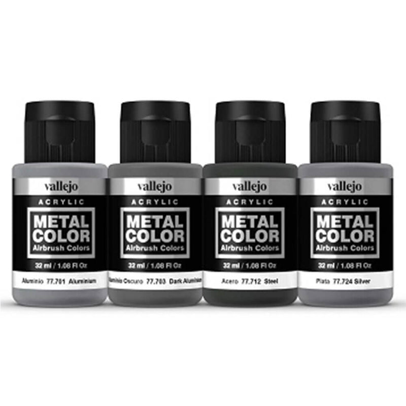 Ensemble de 4 peintures acryliques Vallejo Metal Color