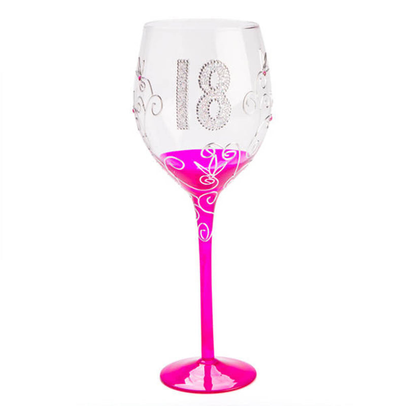 Birthday Clear Wine Glass