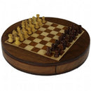 Beyton Magnetic Round Acacia Jeu d'échecs