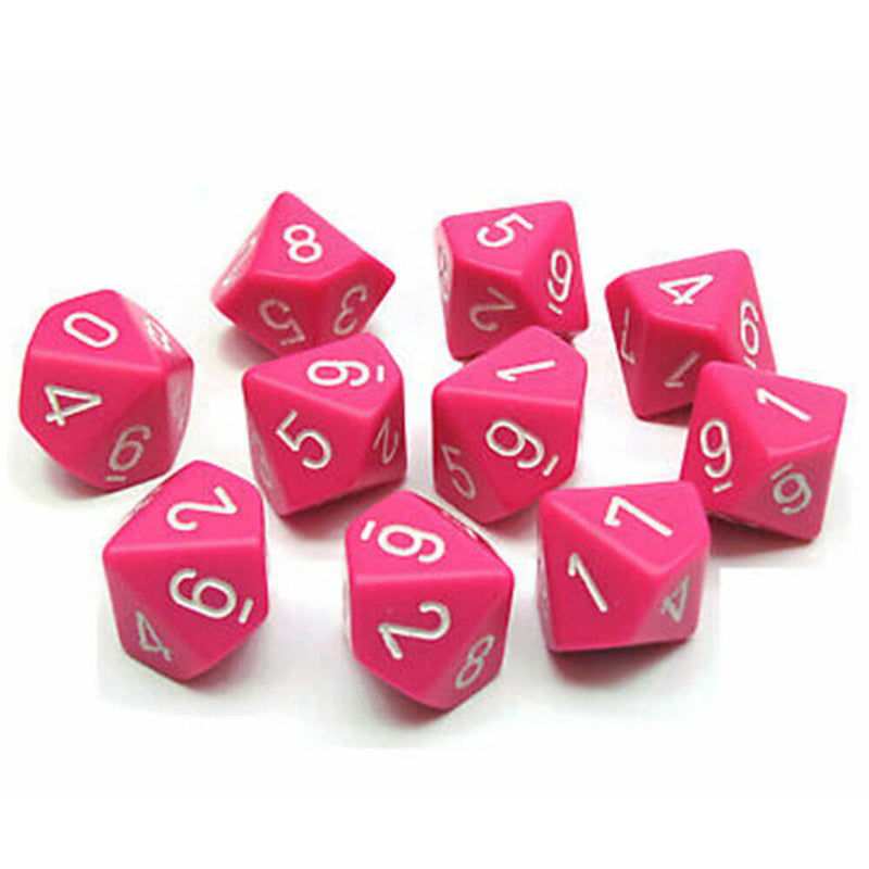 Jeu de 10 matrices opaques polyédriques Chessex D10