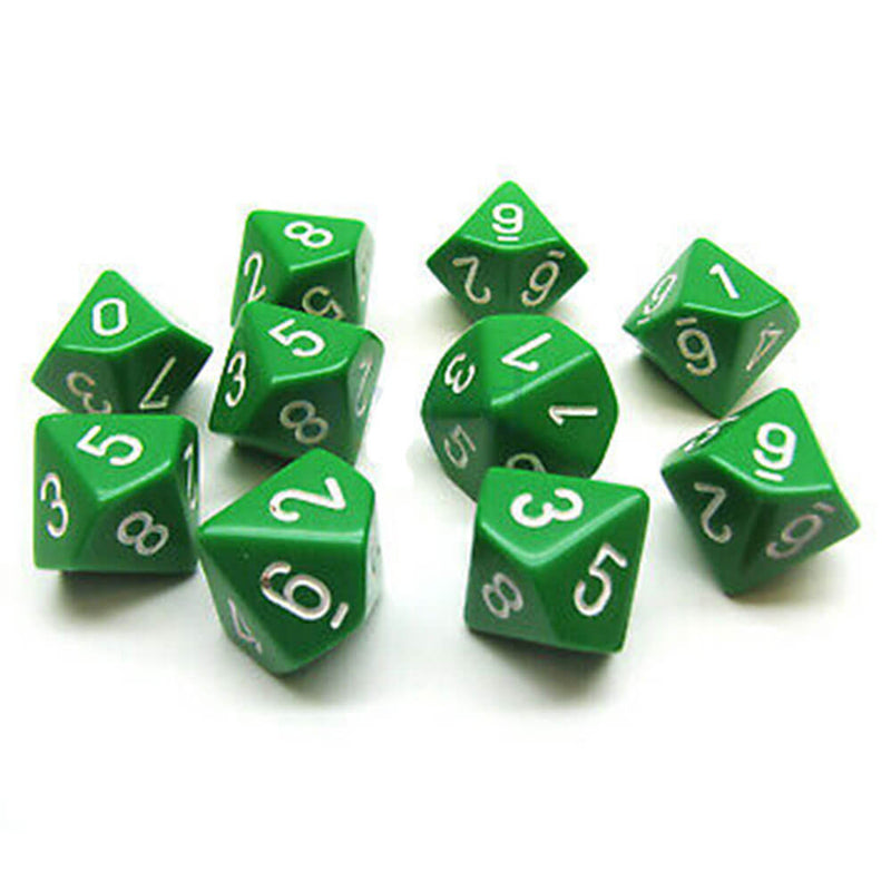 Jeu de 10 matrices opaques polyédriques Chessex D10