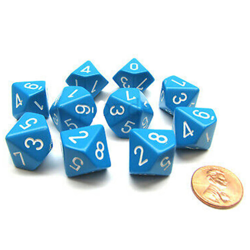 Jeu de 10 matrices opaques polyédriques Chessex D10