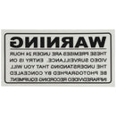 Autocollant d'avertissement de surveillance