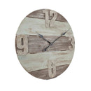 Horloge murale ronde en panneau de bois (60x60x2,5 cm)