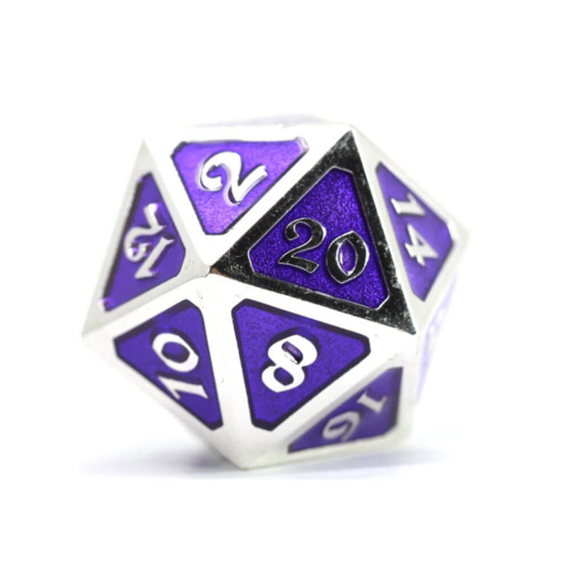 D20 Dés Métal Mythica Platine (Unique)