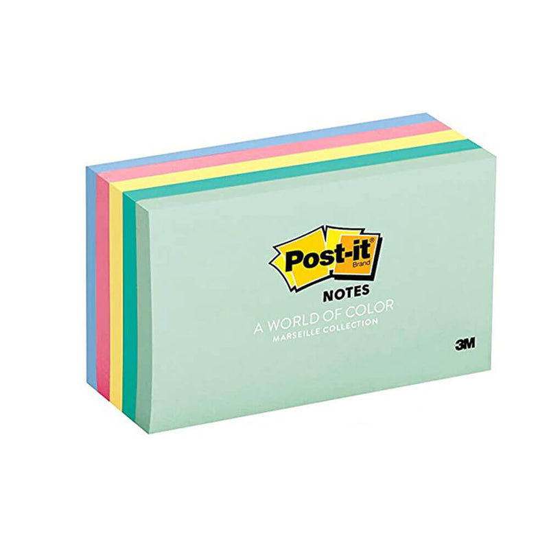 Notes Post-it 73x123mm assorties (5pk)