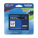 Brother P-touch Tape Label White on Black (12mmx8m)