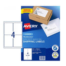 Avery Étiquette d'expédition Blanc 100pk