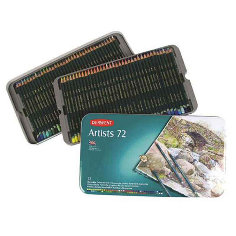 Boîte de conserve de crayons de couleur Derwent Artists