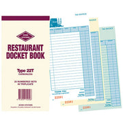 Zions Carbonless Triplicate Restaurant Docket Book