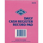 Zions Daily Cash Register Record Pad