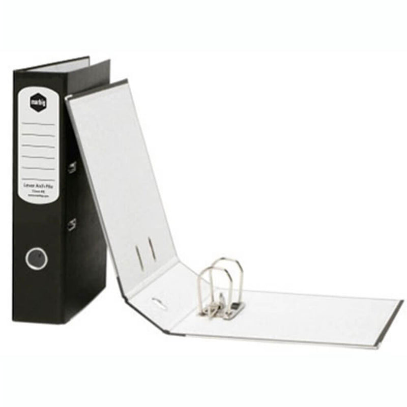 Classeur à levier à dos renforcé Marbig (noir)